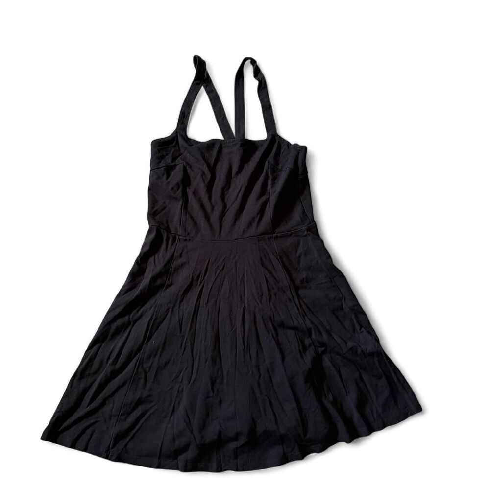 HM Divided Black Halter Mini Dress Ruffled Skater Goth Tumblr Medium